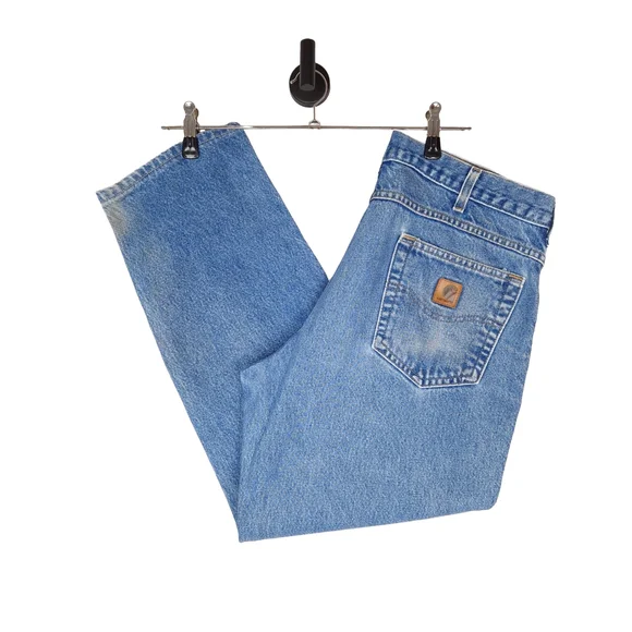 Men's Y2K Carhartt Relaxed Fit Denim Jeans In Blue Size W36 L30 - Picture 1 of 6
